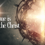 Crown and gold shimmery lighted cross