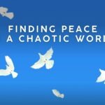 Finding Peace in a Chaotic World - doves flying on a blue background