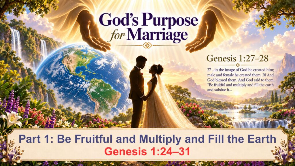 Part 1: Be Fruitful and Multiply and Fill the Earth